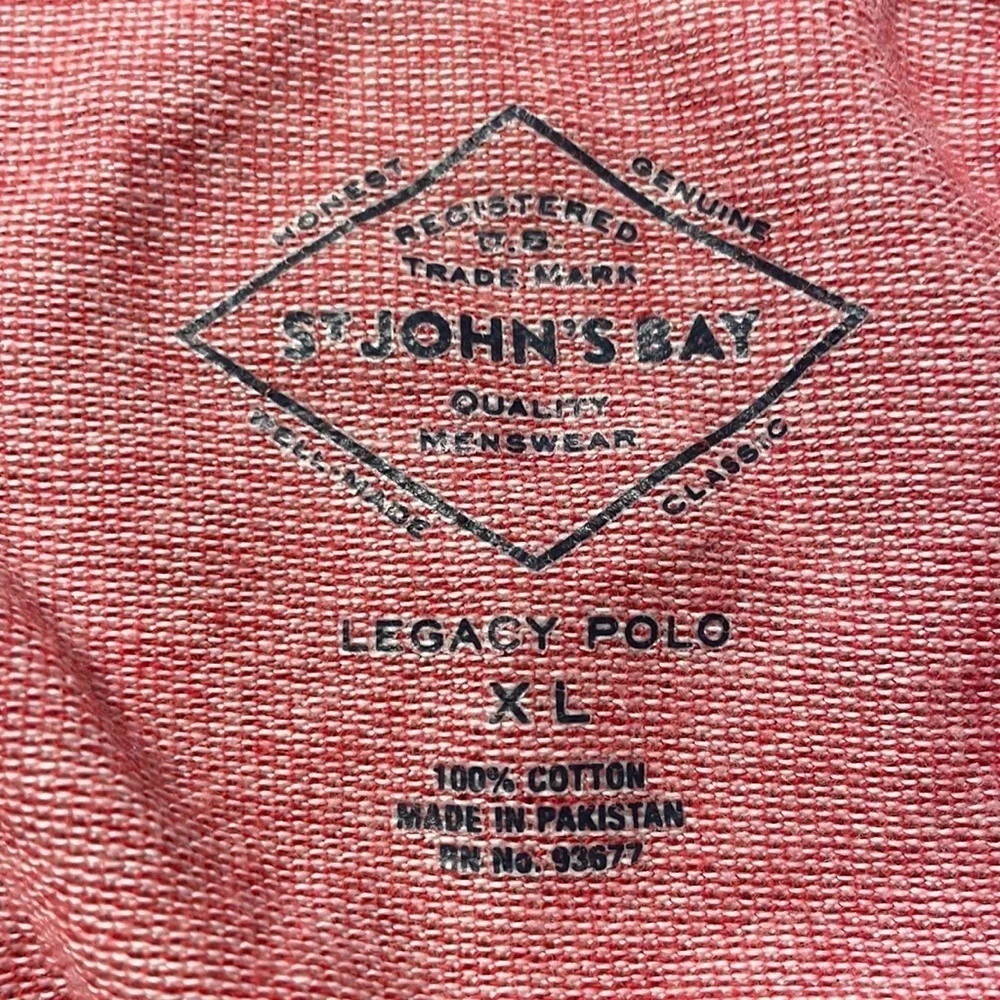 St John’s Bay Men’s Short Sleeve Polo Size XL - Picture 3 of 3